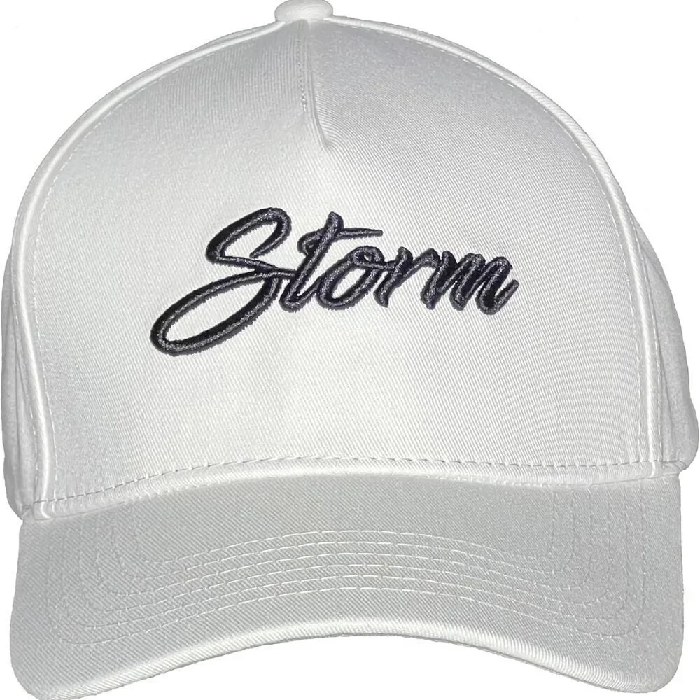 Storm A-Frame Snapback Hat Adjustable Baseball Cap Stylish Design White
